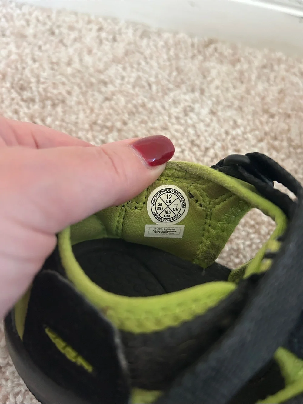 Keen Newport H2 Youth Sandals - Black/Lime Green